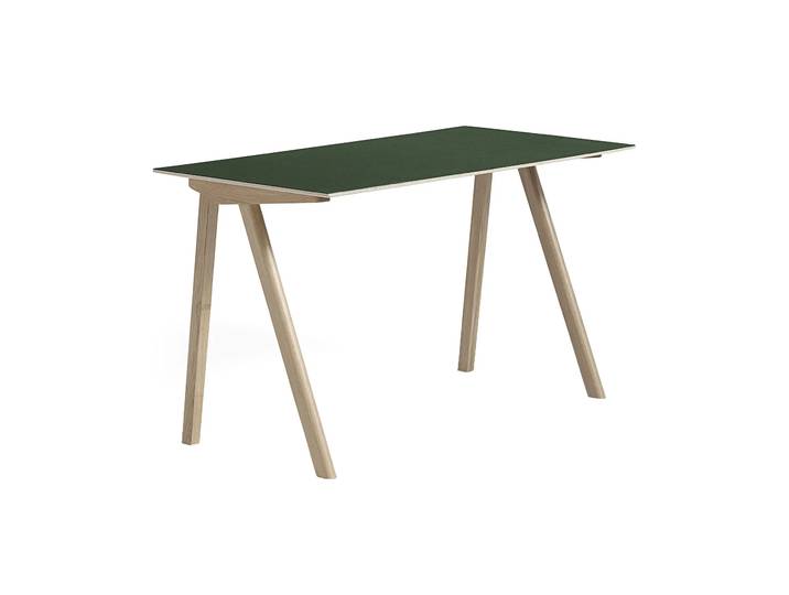 HAY CPH90 2.0 Schreibtisch 65x130 cm Green linoleum-lacquered oak