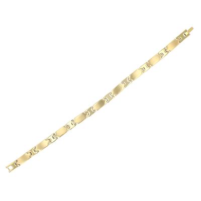 Gliederarmband ADELIA´S "Armband – Gliederarmband aus Edelstahl 23 cm", gold, Armbänder, Damen, 23cm, Edelstahl, Gliederarmband, Zum Verschenken – ideal zum Jubiläum