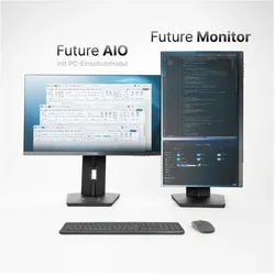 Concept International FUTURENUC AIO 24IN 1920X1080 (256 GB, 16 GB, Intel Core i3-1220P, Intel UHD Graphics), PC, Schwarz