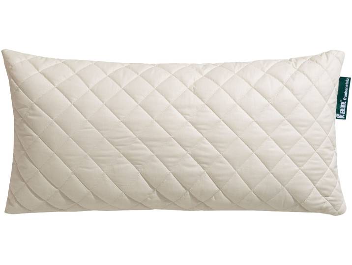 Naturfaserkissen FAN Wolle Anti Milbe , weiss (natur), B:40cm L:80cm, Bezug: 100% Baumwolle. Füllung: 97% Wolle, 3% sonstige Fasern, Kopfkissen, Naturfaserkissen, reizfreier Schlafkomfort durch Milben-Ausrüstung