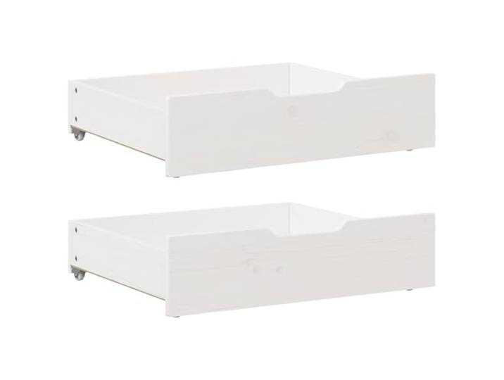 vidaXL Bettschubladen 2 STK. Weiß 65x55x17 cm Massivholz Kiefer