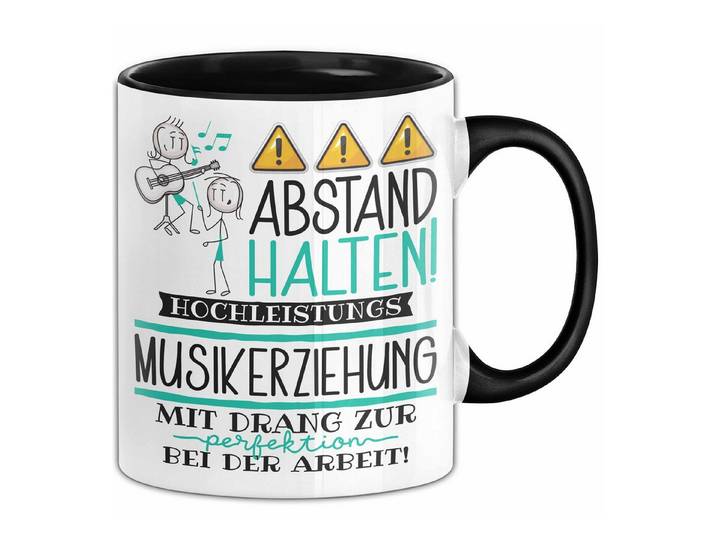 Trendation Tasse Musikerziehung Tasse Geschenk Lustig Abstand Halten Hochleistungs-Mu