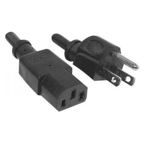 Tecline Netzanschlusskabel USA, Stecker an Kaltgerätebuchse, schwarz, 1,8 m Netzanschlusskabel für die USA (1.80 m) (809030)
