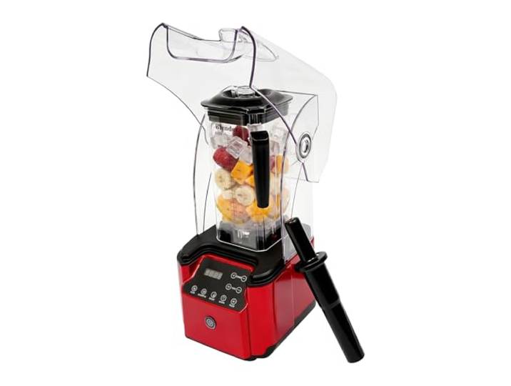 2.2L Smoothie Hochleistungsmixer mit Schallschutzhaube Timer und 9 Stufen Mixer mit Schallschutzhaube, KüChen Mixer, Smoothie Maker