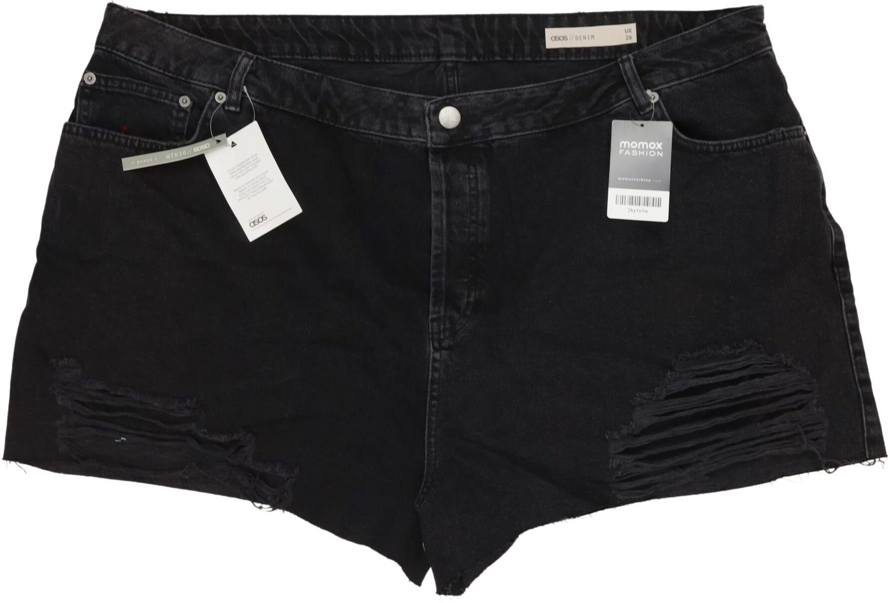 asos Curve Damen Shorts, Schwarz, Gr. EU 54, Baumwolle - Second Hand
