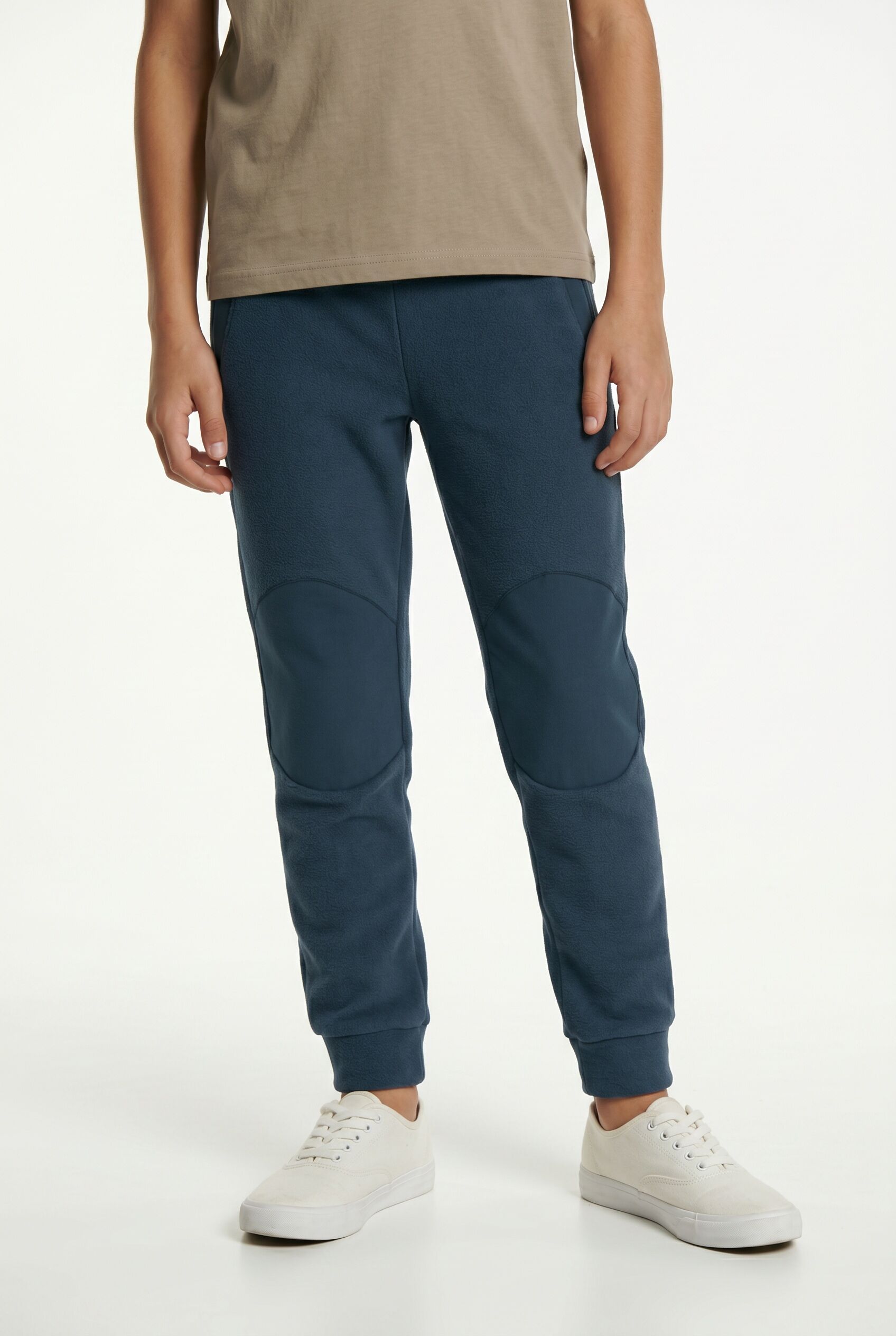 Fleecehose VAUDE "KIDS PULEX PANTS für Kinder", Jungen, Gr. 92, N-Gr, blau (schwarz sea), Fleece, Obermaterial: 100% Polyester, unifarben, Hosen Fleecehose, mit Verstärkungen an den Knien, aus Polyester, schnell trocknend