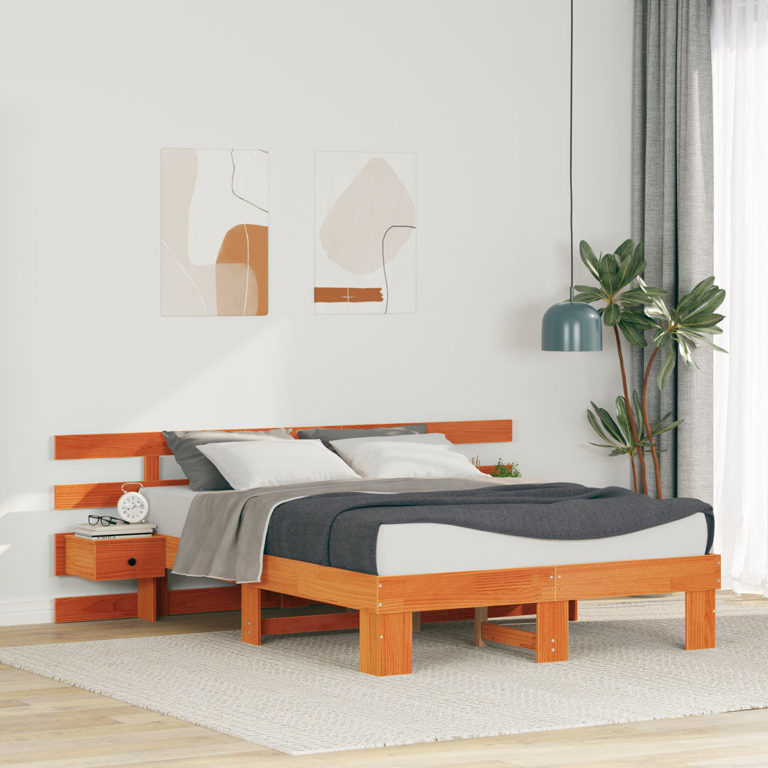 17 Stories Bed Brown 140 x 190cm