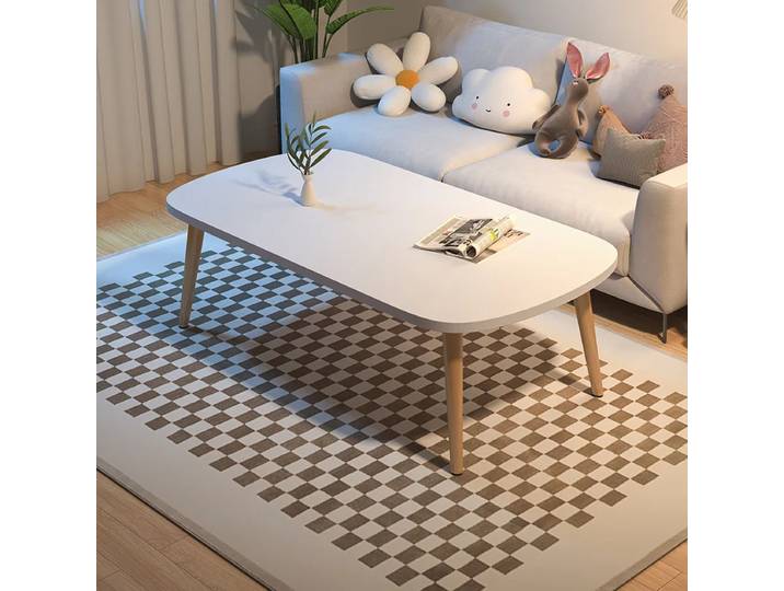 Table basse pliante pour articles ménagers, petite table pliante en bois massif pour appartement, table simple et moderne pour chambre à coucher ou baie vitrée