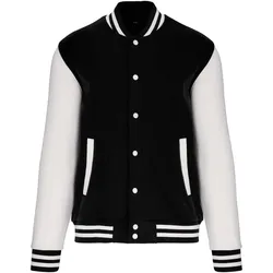 Kariban Unisex Fleece Jacke 'Teddy' College K497 black/white 3XL