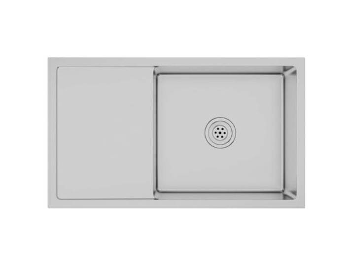 vidaXL Evier de Cuisine Fait à la Main Maison Intérieur Lavabo Installation de Cuisine Argenté Acier Inoxydable
