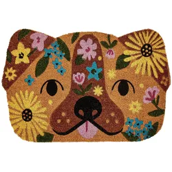 FUSSMATTE Bunt 60/90 cm Hund Kokosfasern Tibig