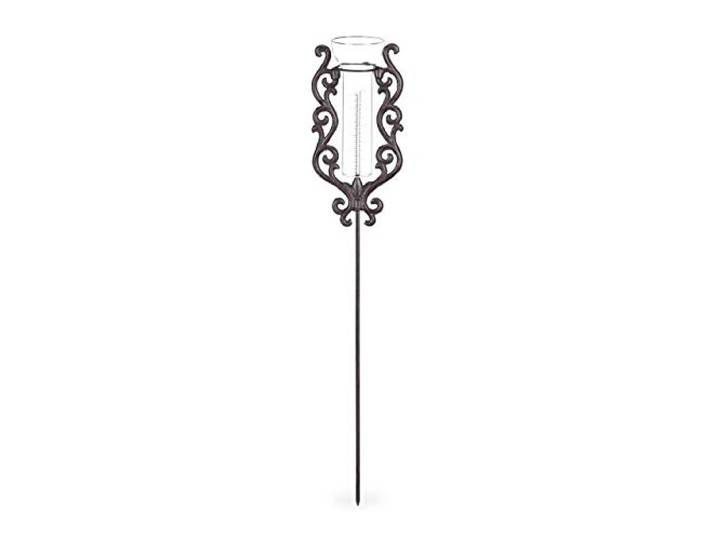 Relaxdays regenmeter vintage met grondpen, decoraiteve neerslagmeter, brons