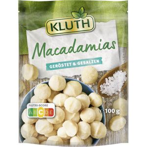 Kluth Macadamianüsse ganze Nüsse, geröstet und gesalzen, 100g