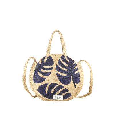 Umhängetasche "Karibik", Damen, Gr. B/H/T: 32cm x 33cm x 9cm onesize, blau, Jute, COLLEZIONE ALESSANDRO, Taschen Umhängetasche, aus Naturmaterial