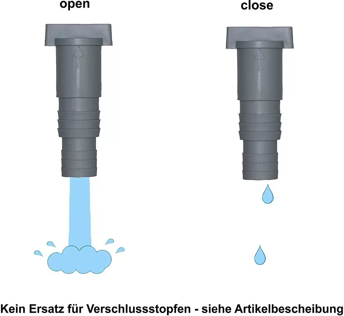 INF PVC-Absperrventil für 32-mm-Poolschläuche