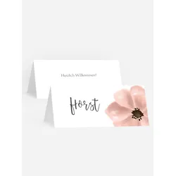 Tischkarten für die Kommunion selbst gestalten mit Spruch und Fotos im Onlinedesigner bei Meine-Kartenmanufaktur.de