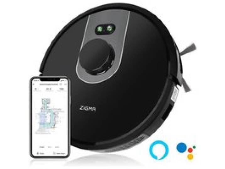 Zigma Spark Aspirateur Robot Nettoyeur - Robot Laveur essuyer - Alexa et Google