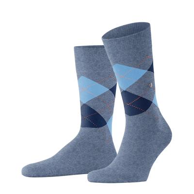Socken BURLINGTON "King", Herren, Gr. 46, blau (turquoise), Baumwollmischung, Argyle-Muster, Socken Socken, Einheitsgröße 40-46, Argyle-Muster, Burlington-Clip