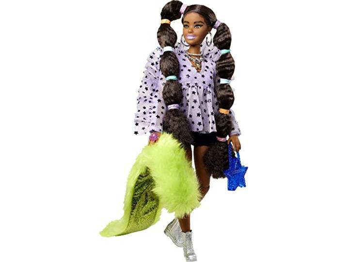 Barbie Extra pop met vlechten en bobble haarbanden