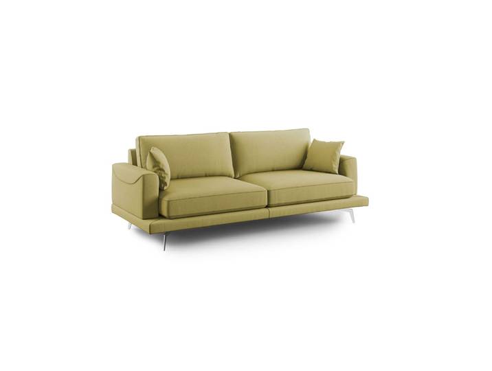 Canapé en tissu anti-tache 198 cm jaune