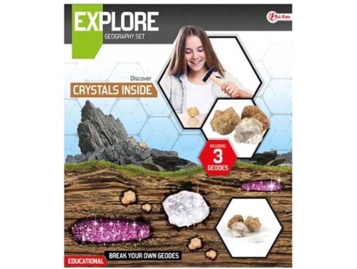 Explore Geodes Breken 35905A - Educatieve Activiteit - Ontdek Kristallen - Meerkleurig