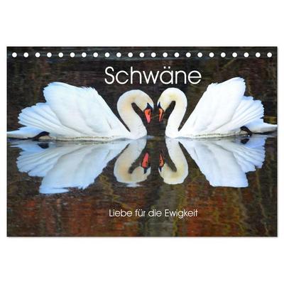 Schwäne, Liebe für die Ewigkeit (Tischkalender 2027 DIN A5 quer), CALVENDO Monatskalender