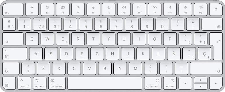 Apple Magic Keyboard, Conexión inalámbrica y Recargable, Puerto USB-C, Blanco