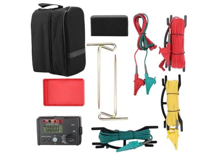 UT521 Earth Tester Erdungswiderstandstester Ohmmeter mit Aufbewahrungsbehälter 50 Hz / 60 Hz
