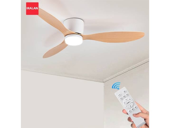 IRALAN plancher bas 52 pouces ventilateur de plafond moderne chambre ventilateur LED lumière salle à manger salon plafonnier ventilateur ménage ventilateur électrique