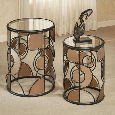 Touch of Class Creedence Nesting Tables Multi Metallic Set of Two, Set of Two, Multi Metallic