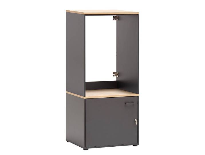 home24 Ombouw voor wasmachine + verhoging 67 x 155 x 60cm grijs/antracietkleurig