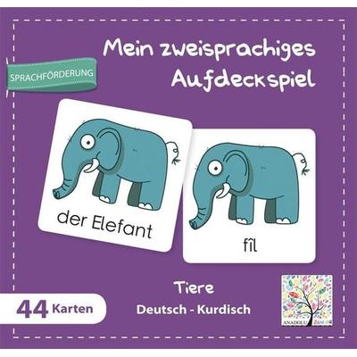 Mein zweisprachiges Aufdeckspiel, Tiere, Deutsch-Kurdisch (Kinderspiel)