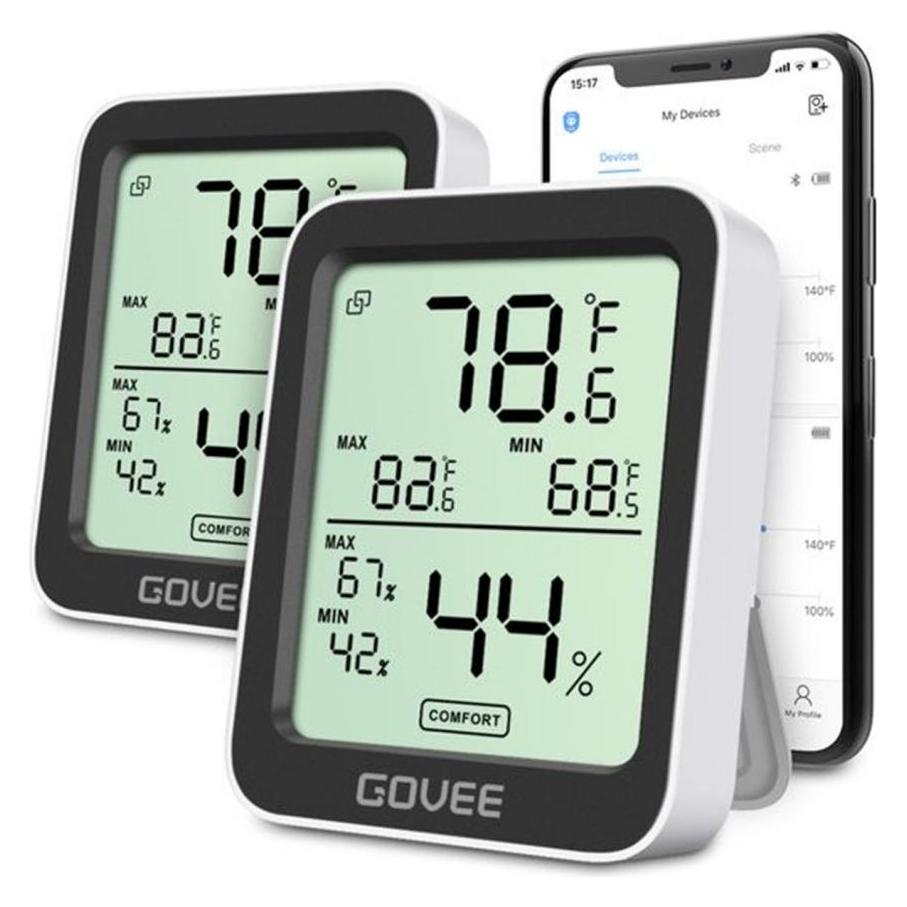 Govee Bluetooth Thermometer Hygrometer with Screen (H5075001)
