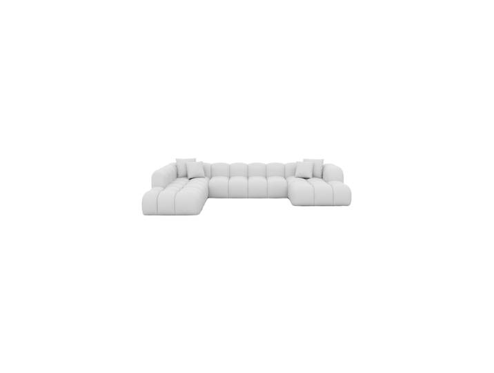7-Sitzer Design Echtleder Panorama-Sofa „Alba Lounge XXL“ Echtleder White BLOOMINGLOFT Collection