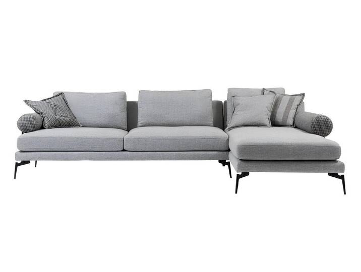 Xlmoebel Ecksofa XLMOEBEL Ecksofa in Grau mit mittelfester Polsterung, Ecksofa 2 Teile, Made in Europa