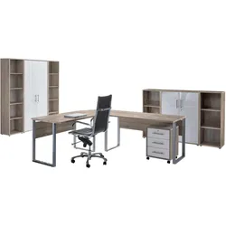 Büro Office Edition Set 5 Sonoma Eiche/Weiß