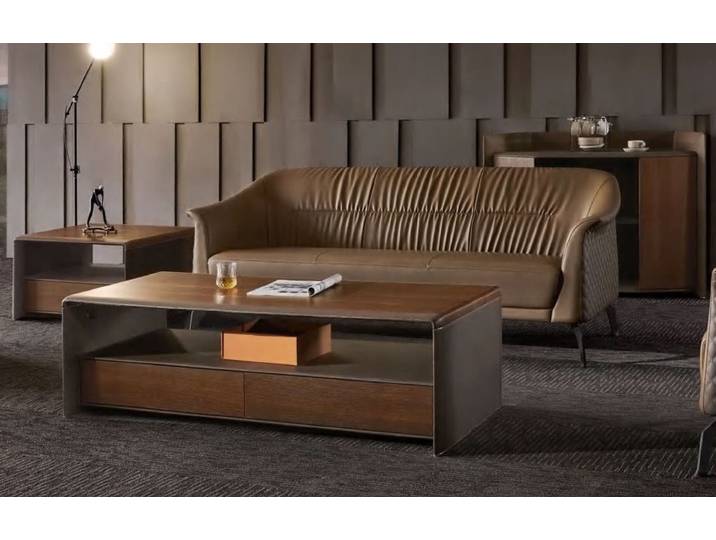 JVmoebel Couchtisch Ein eleganter, brauner Beistelltisch für ein modernes Interieur (Packung), Made in Europa