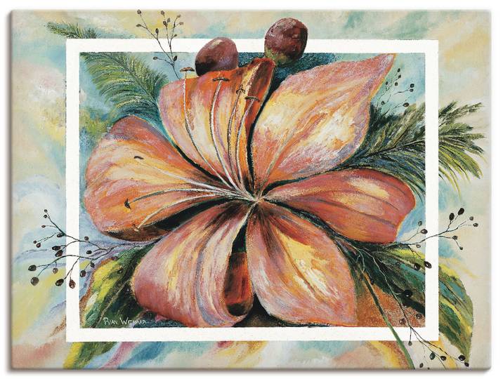 Leinwandbild ARTLAND Freesien Fantasie I , rot (farbe bild(er): rot), B:60cm H:45cm, Bilder, Leinwandbild, auf Holzrahmen gespannt