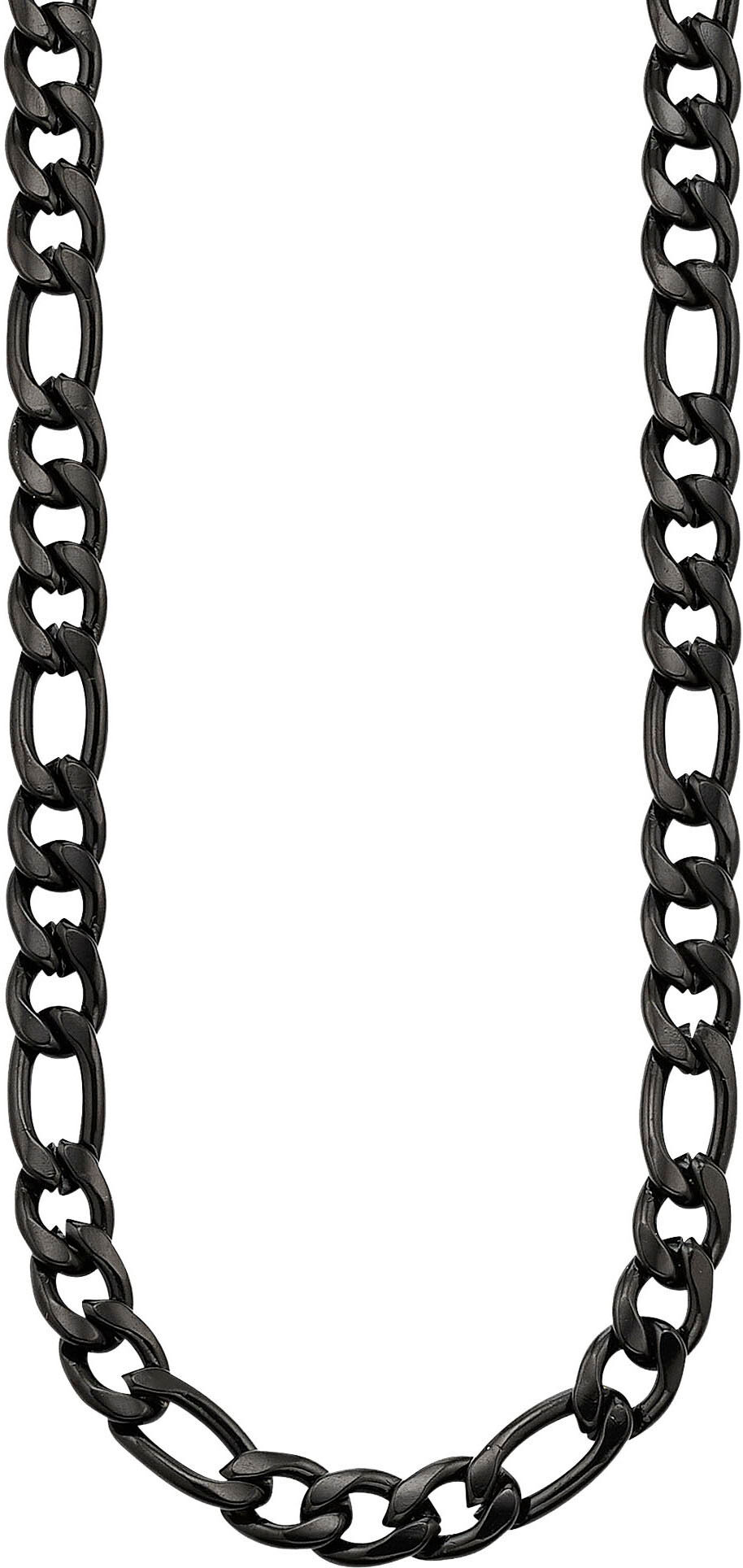 Edelstahlkette BRUNO BANANI "Schmuck Geschenk Halsschmuck Halskette", schwarz, Halsketten, Damen, Edelstahl, L: 55 B: 7,2mm, Edelstahlkette, B:7,2mm schwarz Edelstahl, L: 55 B: 7,2mm