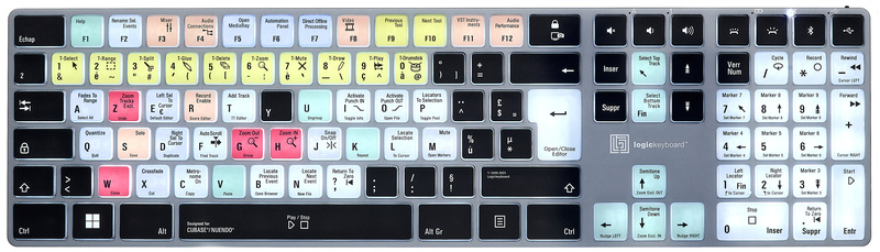 Logickeyboard Titan Steinberg Cubase FR PC grigio titanio