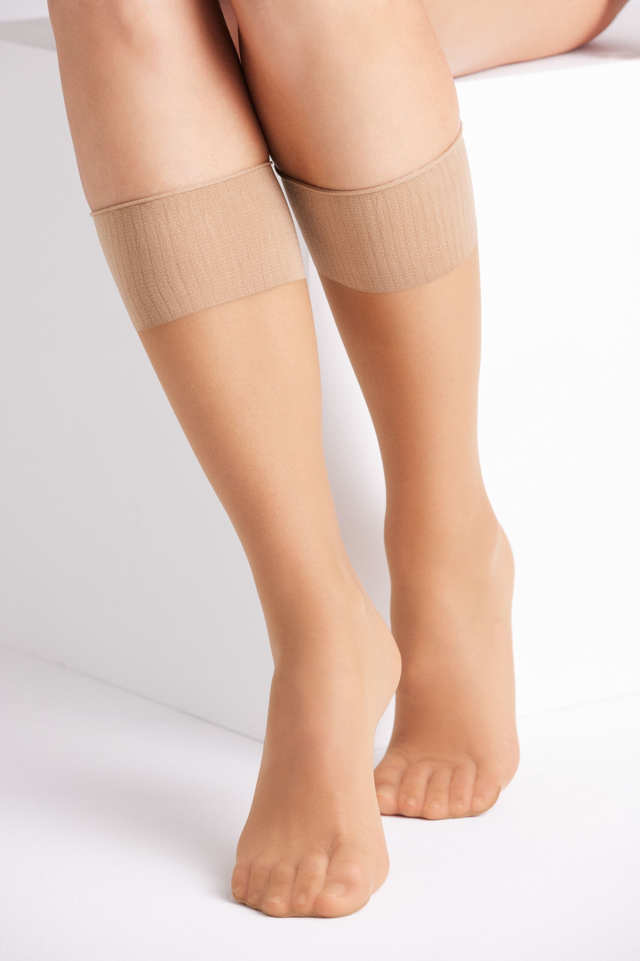 Kniestrümpfe YSABEL MORA, Damen, beige (bronze), Obermaterial: 88% Polyamid, 12% Elasthan, Socken Kniestrümpfe bronze Einheitsgröße