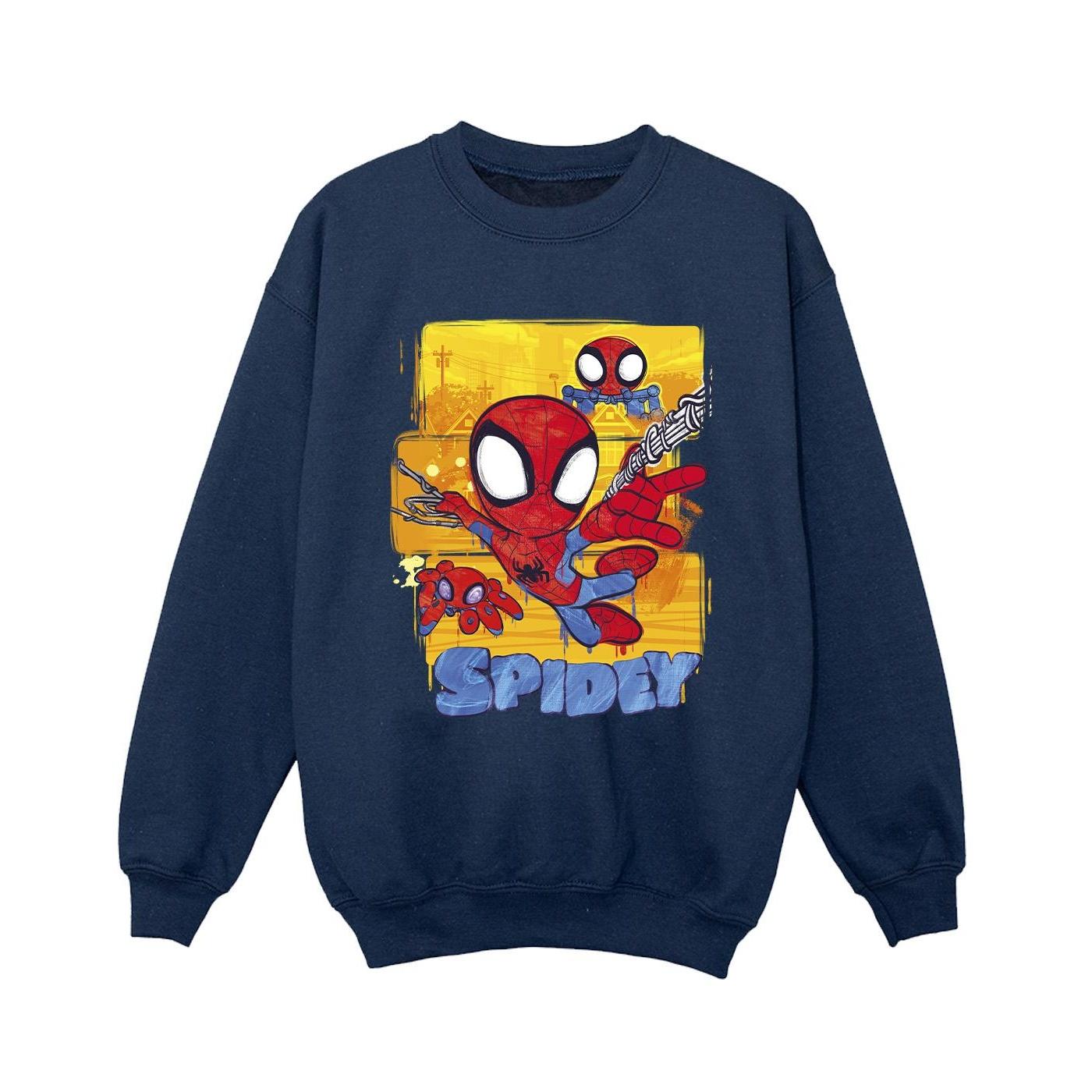 Marvel Jongens Spidey En Zijn Verbazingwekkende Vrienden Vliegend Sweatshirt (Marineblauw)