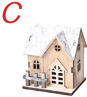 Uplifted Finds Christmas LED Wooden House Light Cabin Ornament For Holiday Home Decor c