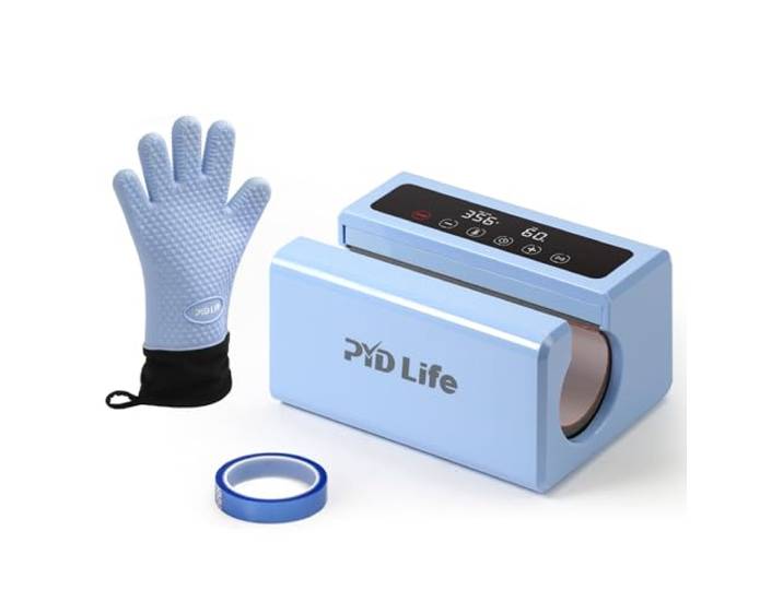 PYD Life Auto Tumbler Heat Press Machine 850.5 g 567g 230V Thermopresse mit Touchscreen für 284 - 850 ml Sublimationsdruck, gerade Becher, Becher, Wasserflaschen, Hellblau