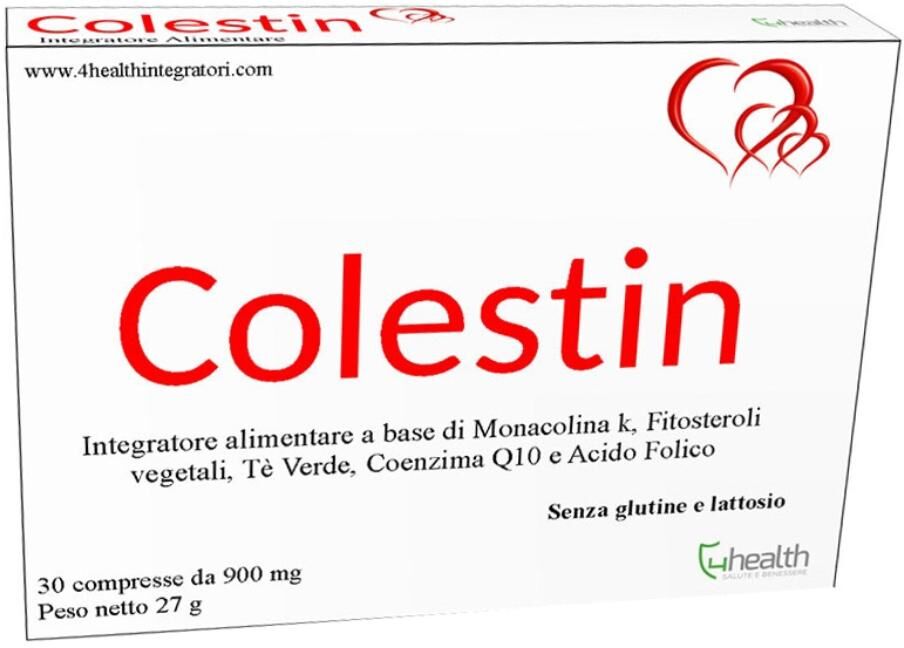 4 HEALTH Srl Colestin Integratore Alimentare - 30 Compresse - Fitosteroli e Antiossidanti
