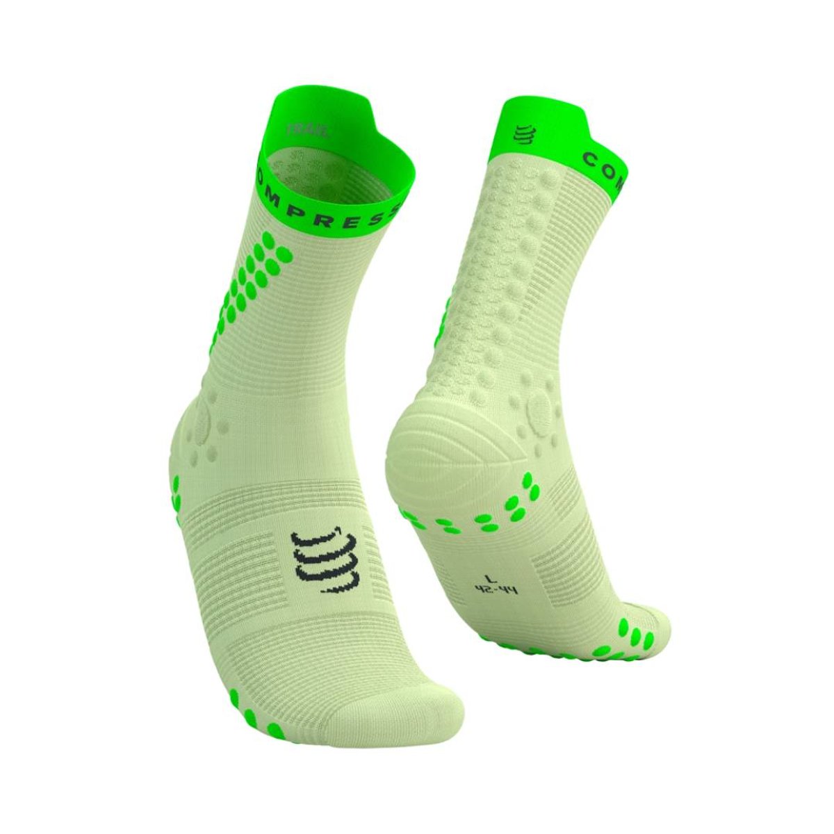 Meias Compressport Pro Racing V4.0 Trail Verde Fluorescente, Tamanho T3 Unisex