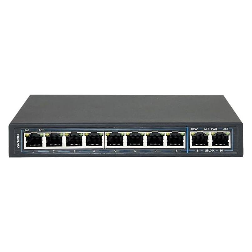 Avizio Switch 8x RJ45 PoE 1Gb/s + 2x RJ45 Uplink 1Gb/s (10 Ports) (AV-SU8GP2G)