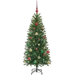 vidaXL, Weihnachtsbaum, Kim (mit LEDs und mehrfarbigen Bällen) (150 cm)