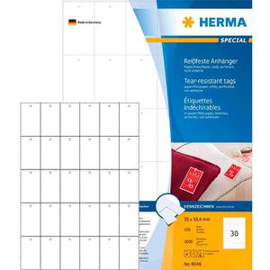 Herma 8046 Hängeschilder 35x59,4 mm mit Loch, 3000 Stück