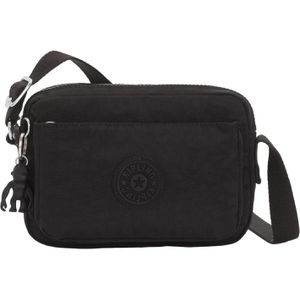 kipling Umhängetasche Abanu, Black Noir, aus Polyamid, schwarz, 4 Fächer, 20 x 13 cm